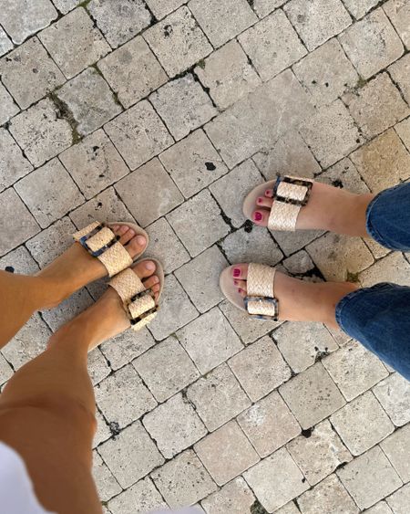 Showed up to a meeting in the same $25 sandals as Pinteresting Plans! These raffia slides are cuter comfy and fit true to size. Love the memory foam footbed!
.
#ltkshoecrush #ltkfindsunder100 #ltksalealert #ltkover40 #ltkseasonal #ltktravel summer sandals

#LTKSaleAlert #LTKShoeCrush #LTKFindsUnder100