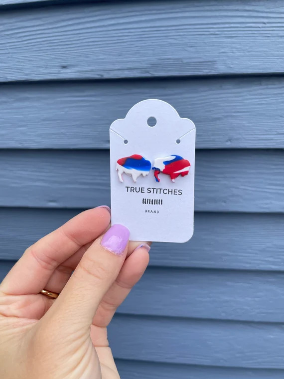 Buffalo Bills Zubaz Earrings Buffalo Bills Earrings Buffalo | Etsy | Etsy (US)