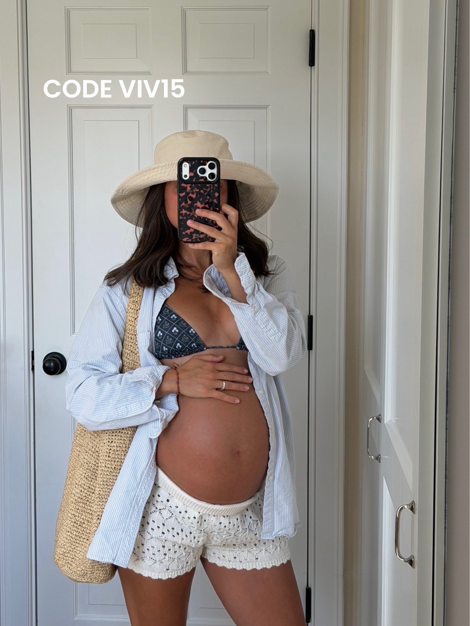[8/12/26] beach ootd | Bathing suit is from my collection with @greybandit - in the Savannah Triangle Top + Bottoms (small in both) code viv15 always active! Also linking the rest of my collection with GB. 

Shorts are from @Aerie but sold out and top is old from brandy melville. Hat is last season from @Madewell. Bag is @jcrew but out of stock

#LTKSwim #LTKBump #LTKSeasonal