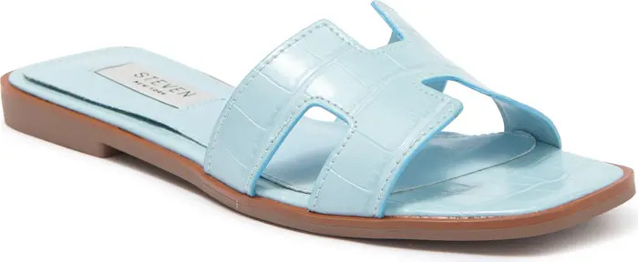 Steven New York Harlien Croc Embossed Slide Sandal | Nordstromrack | Nordstrom Rack