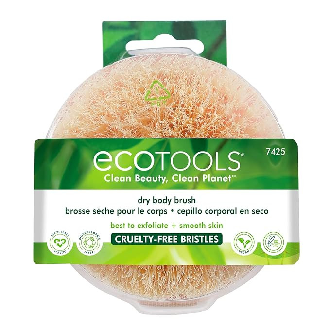 EcoTools Dry Brush, Gentle Exfoliating Scrubber For Skincare and Beauty, Pore Cleansing, Pink | Amazon (US)