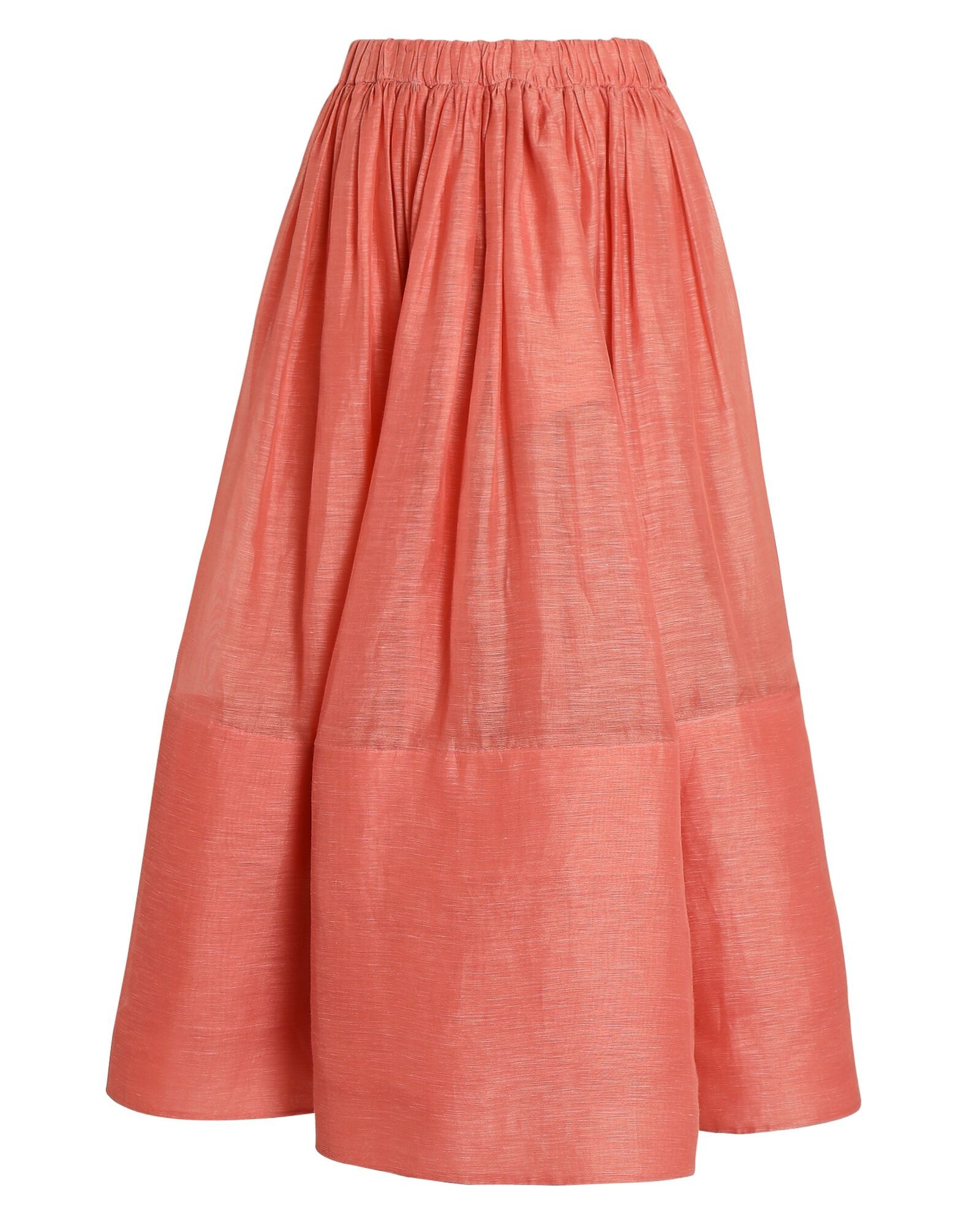 Botanica Silk-Linen Midi Skirt | INTERMIX