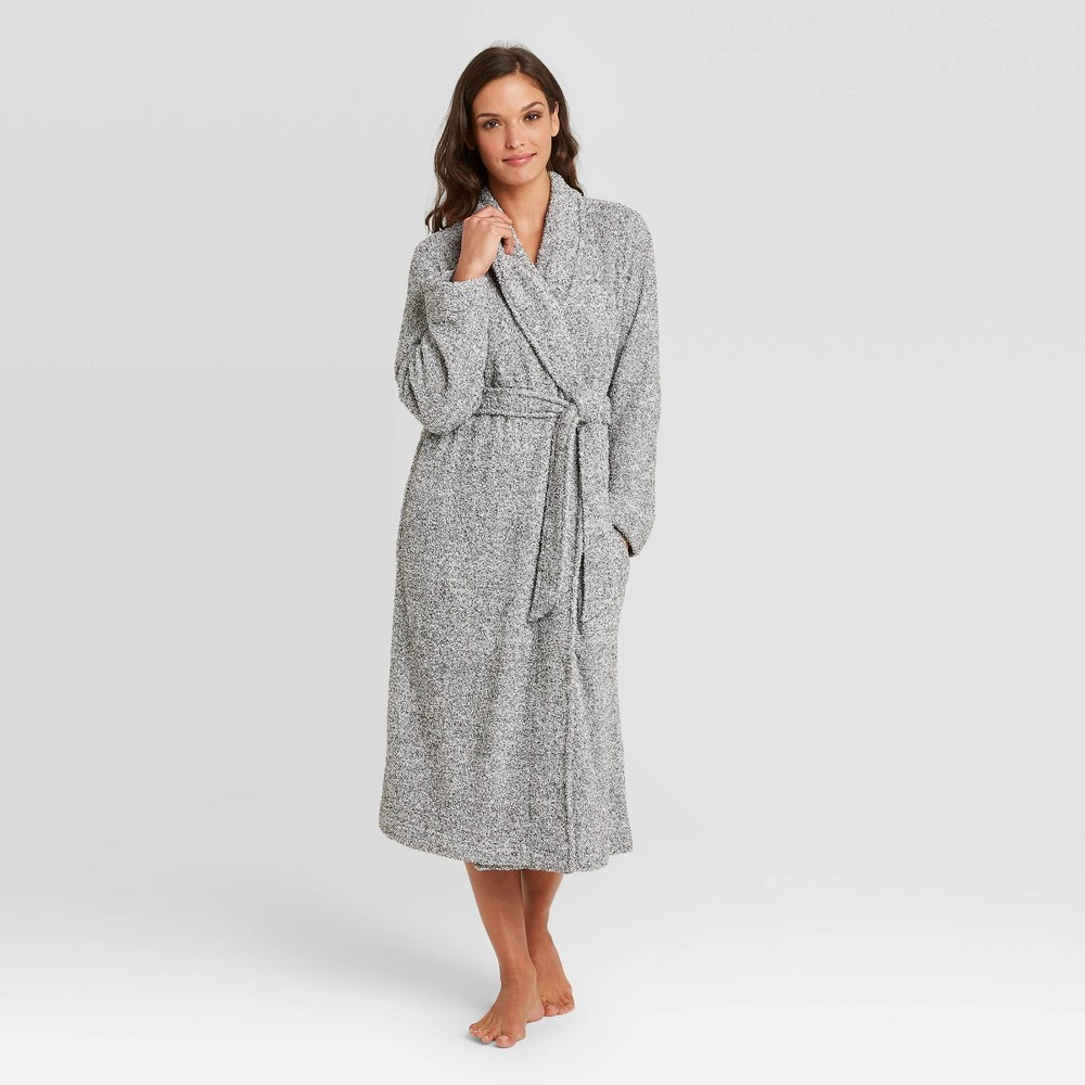 Women's Cozy Chenille Robe - Stars Above Gray XL/XXL | Target
