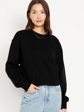 SoComfy Drop-Shoulder Crew-Neck Sweatshirt | Old Navy (US)