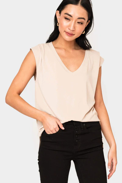 The Favorite Luxe Essentials V-Neck Tee | Gibson