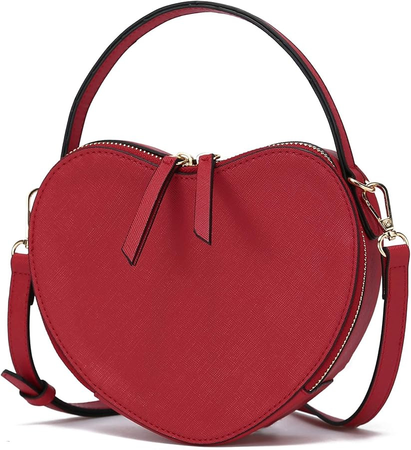 CATMICOO Small Heart Shaped Purse for Women with Removable Crossbody Strap | Amazon (US)