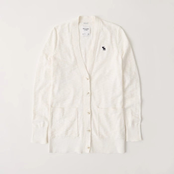 V-Neck Icon Cardigan | Abercrombie & Fitch (US)