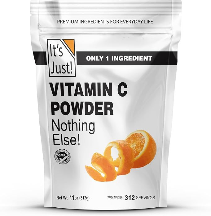 It's Just! - Vitamin C Powder, 100% Pure L-Ascorbic Acid, Food Grade, Immune Support, Homemade Co... | Amazon (US)