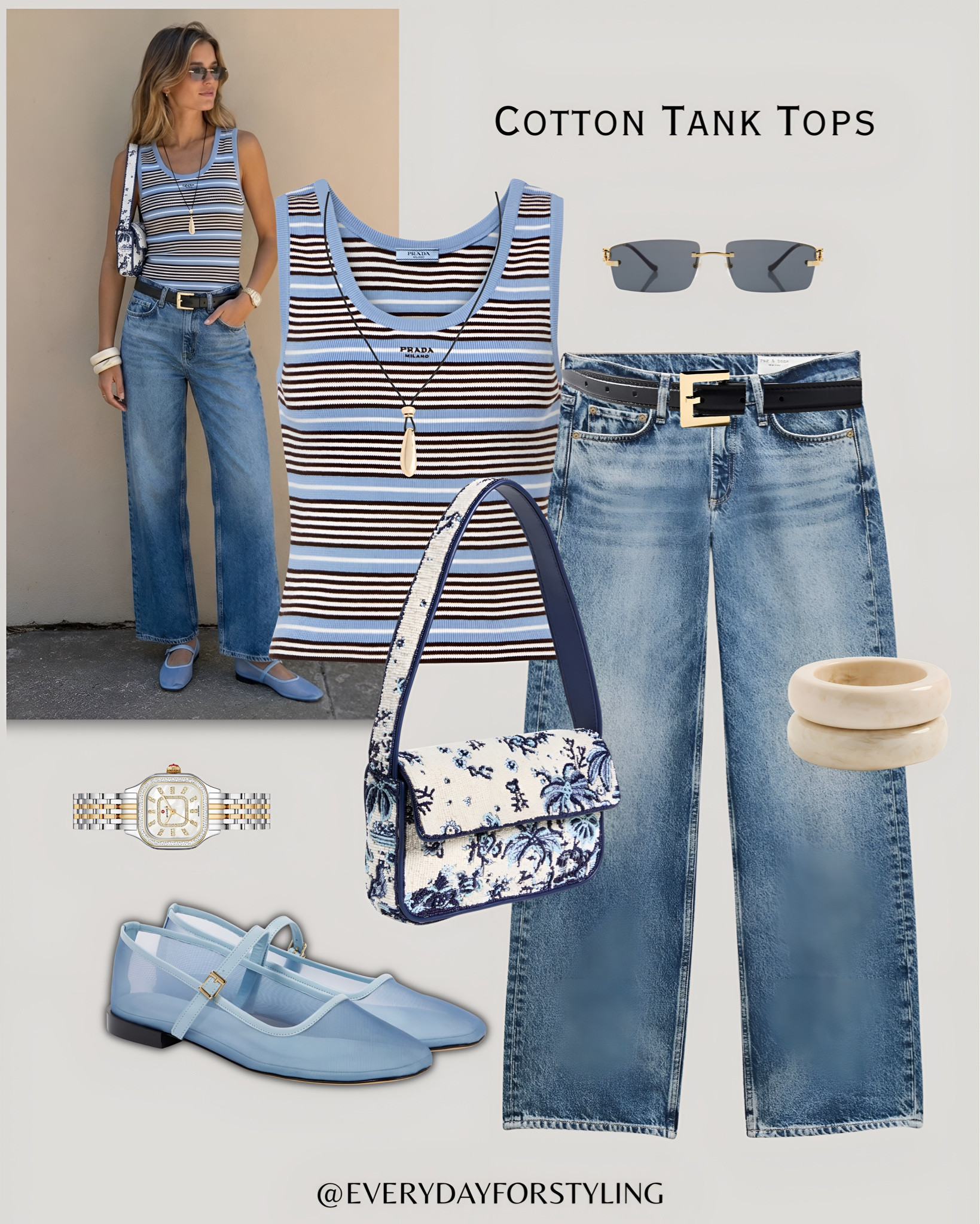 Stripe tank, straight jeans and a toile bag — casual cool with a designer twist ❄️

cotton tank top outfits 2026, how to style a tank top, summer tank top outfit ideas, crochet tank top look, knit tank top styling, stripe tank top outfit, knotted tank top summer, tank top with wide leg jeans, tank top and shorts outfit, elevated tank top looks, quiet luxury casual style, chic summer basics women, affordable summer outfits, effortless summer dressing, summer outfit inspo 2026, tank top with tailored shorts, casual chic women outfits, wardrobe basics summer, versatile summer pieces, , summer wardrobe H&M, effortless elegant style, summer outfits, everydayforstyling 

#CottonTankTopStyle, #SummerTankOutfits, #SummerOutfitIdeas, #ChicSummerBasics, #TankTopOutfitIdeas2026​​​​​​​​​​​​​​​​

#LTKTravel #LTKSeasonal #LTKootd