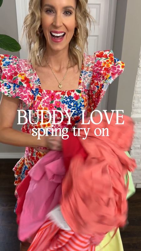 New arrivals from Buddy Love! Obsessed with these colorful spring dresses, skirt sets, and short sets! These are perfect vacation dresses or vacation outfits, date night outfits, baby shower dresses, and more!

#LTKstyletip #LTKfindsunder100