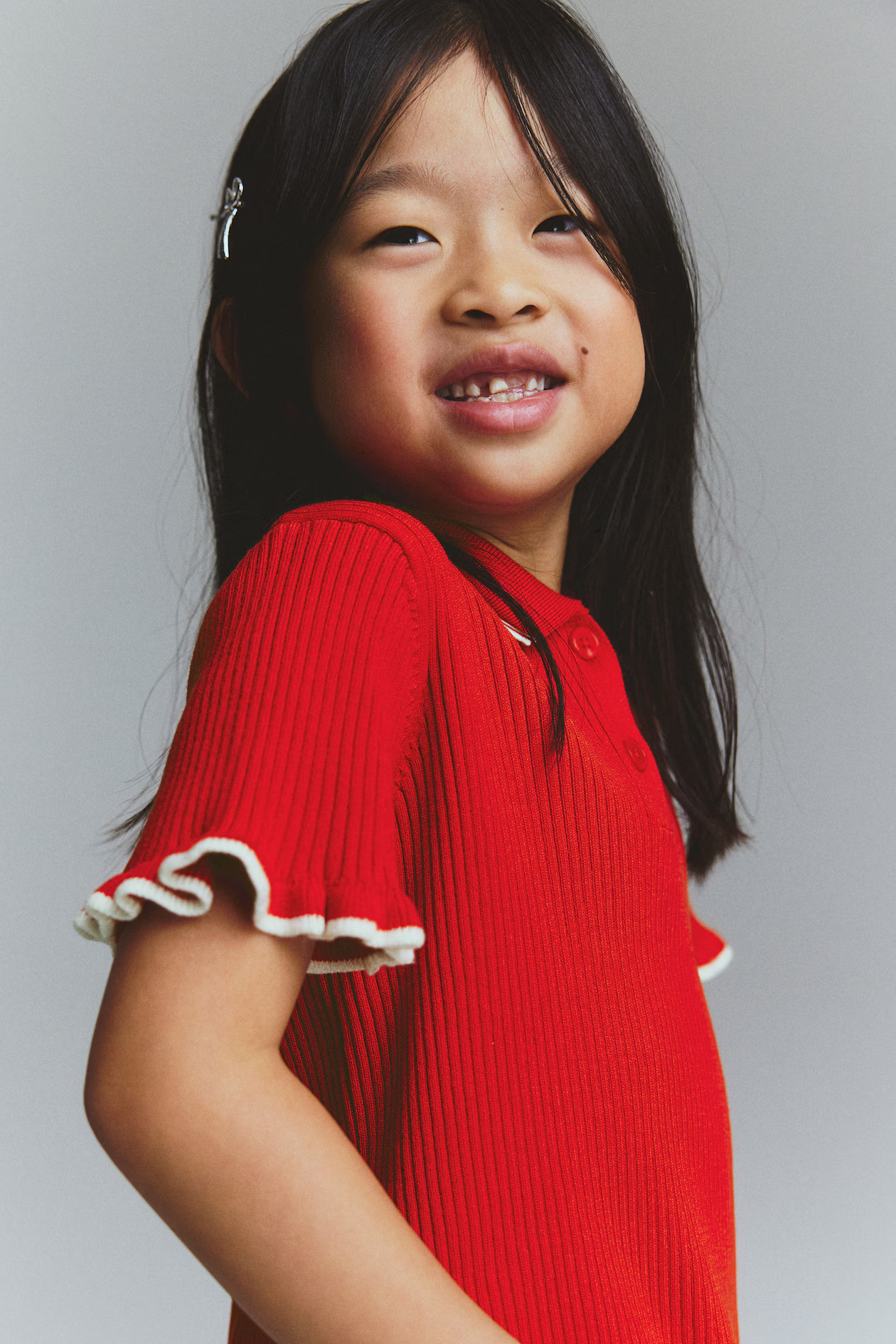 Rib-Knit Top with Collar | H&M (US + CA)