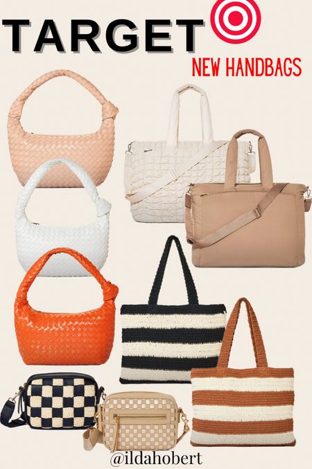 Target — new handbags! Perfect for summer☀️ 

Handbags, purse, weekender bag, tote bag, target fashion, summer, beach bag

#LTKStyleTip #LTKFindsUnder50 #LTKItBag