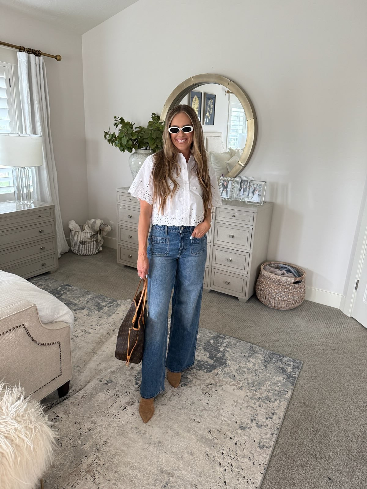 Outfit of the day! This darling top and super cute jeans feel like a steal! 

OOTD / Spring Fashion / Budget / Affordable / Basics / Elevated Style / Workwear / Classic Style / Spring Outfit / Walmart Fashion / Running Errands / Date Night

#LTKFindsUnder100 #LTKFindsUnder50 #LTKStyleTip