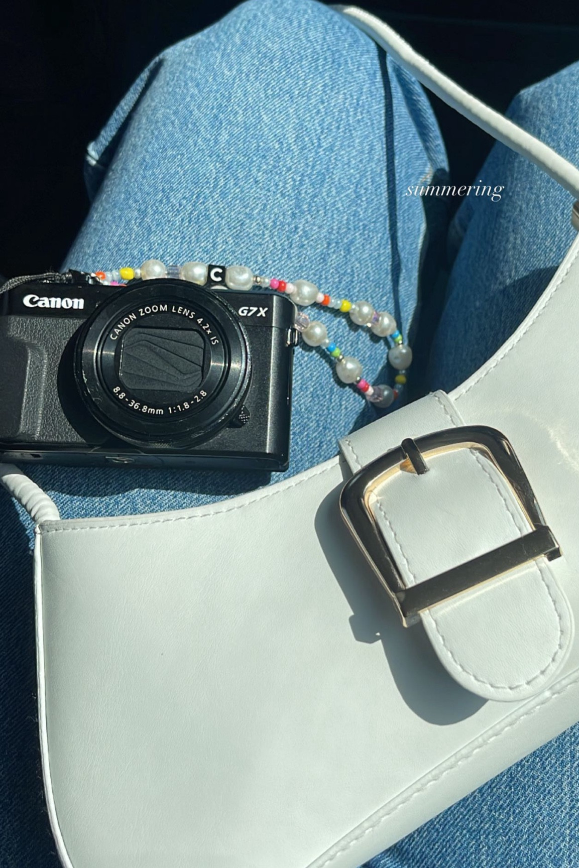 Canon Powershot G7X Mark ii camera and a white shoulder bag

#LTKHoliday #LTKitbag #LTKGiftGuide