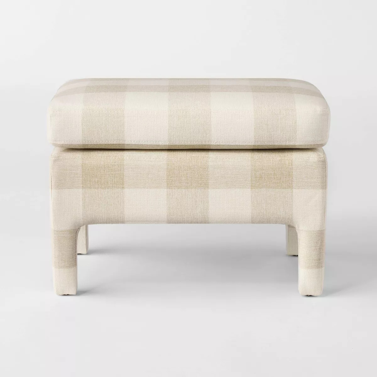Bellfield Fully Upholstered Ottoman Checkered - Threshold™ designed with Studio McGee | Target