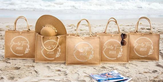 Custom Beach Tote Bag Personalized Totes Bridesmaid Tote | Etsy | Etsy (US)