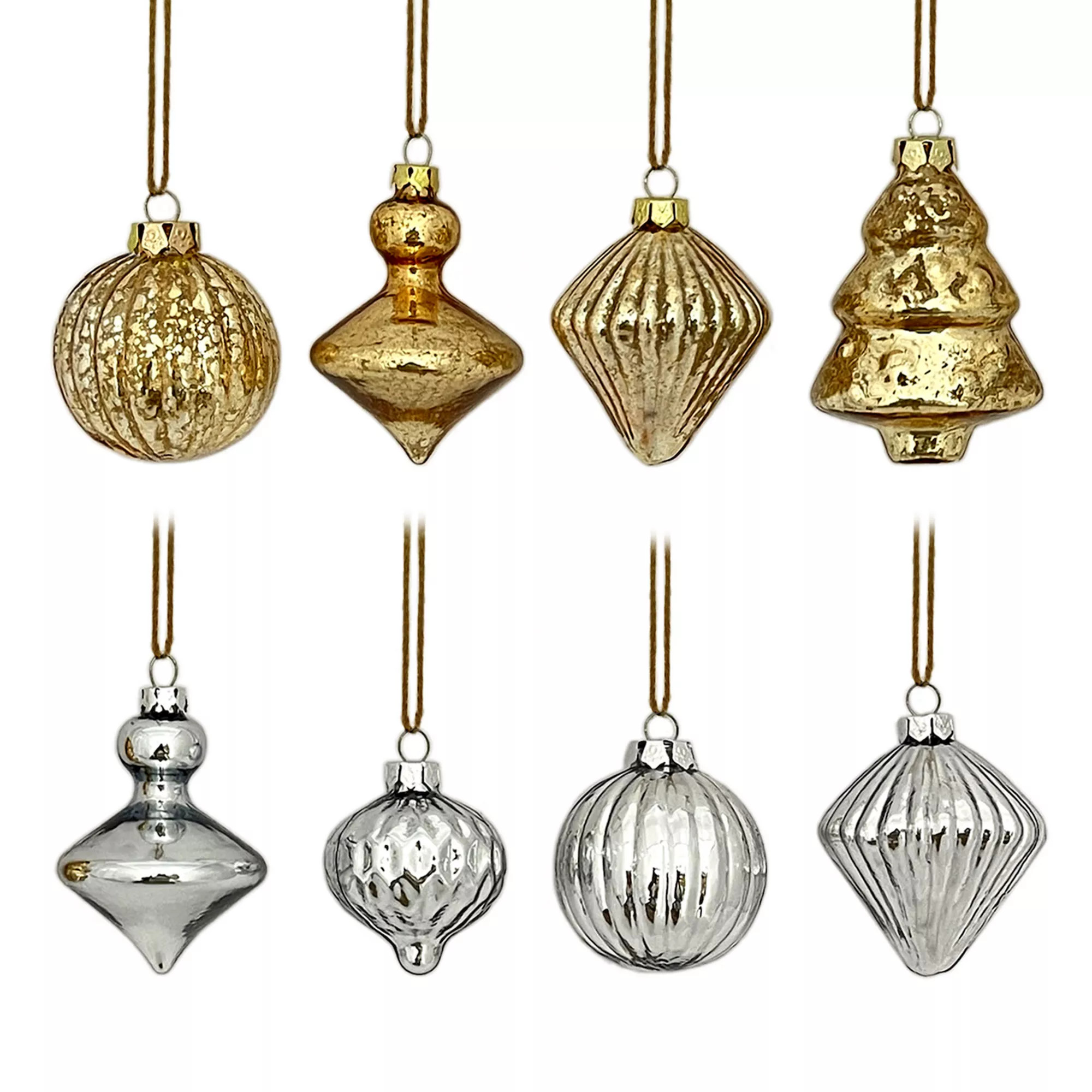 St. Nicholas Square® Set of 8 Glass Shaped Christmas Ornaments with Loop for Hanging | Kohl's