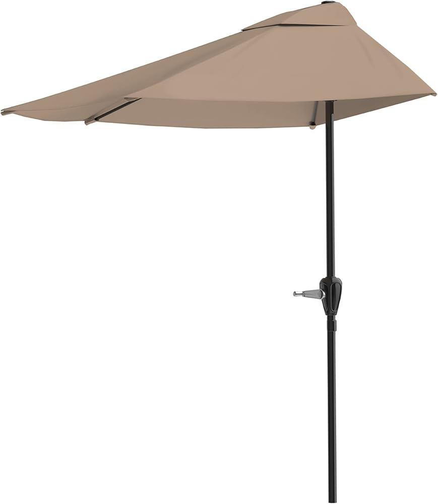 Pure Garden 9 Foot Half Round Patio Umbrella | Amazon (US)