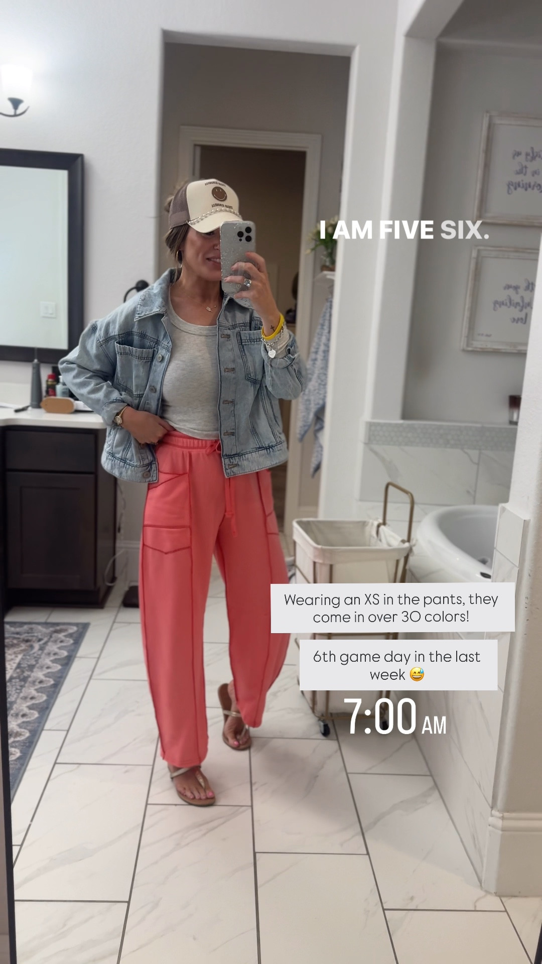 I’m 5”6, usually a 0-2, XS-S, 32D, 140. 

I’m wearing an XS in the pants and the Longsleeve! This exact denim jacket isn’t available anymore, but linked some similar! 

#LTKdayinmylife #LTKootd