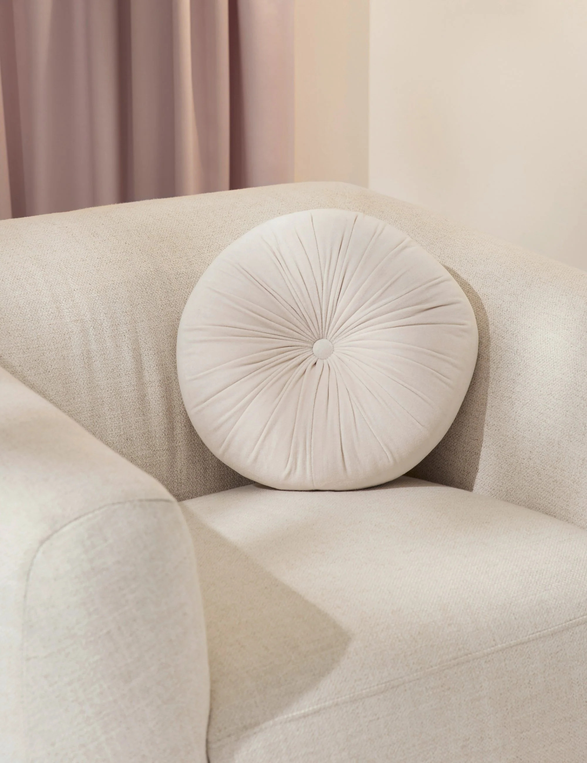 Monroe Velvet Round Pillow | Lulu and Georgia 