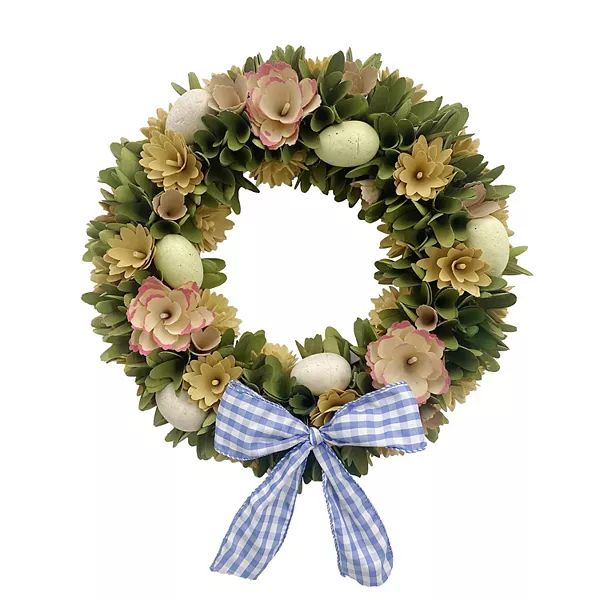 Celebrate Together™ Easter Wood Curl Flowers & Eggs Wreath | Kohl's