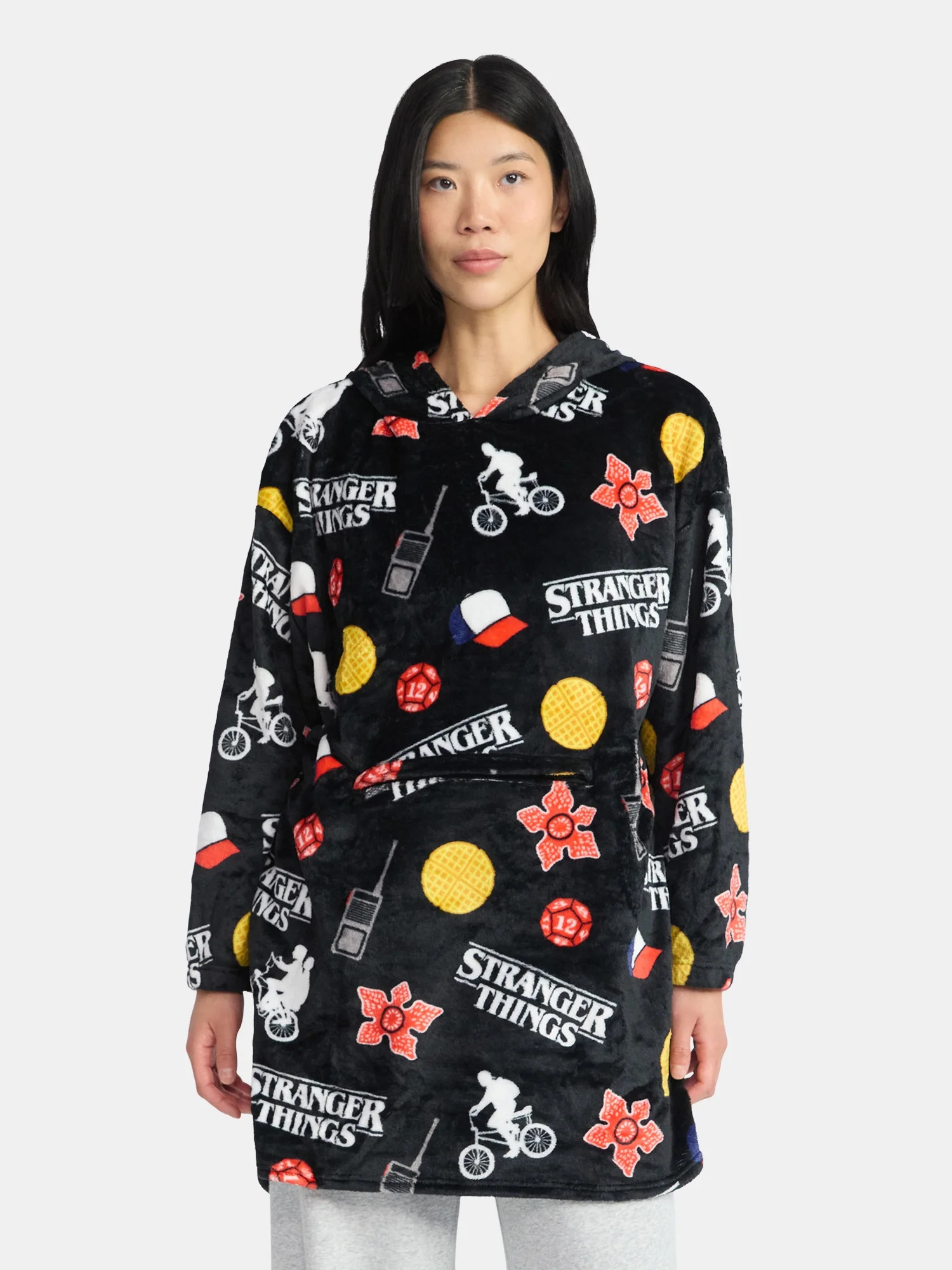 Netflix Stranger Things Plush Hooded Lounger, Women's and Women's Plus | Walmart (US)