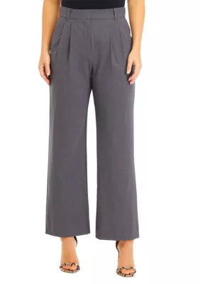 A. Byer Women's Easy Trouser Pants, Grey, 10 | Belk