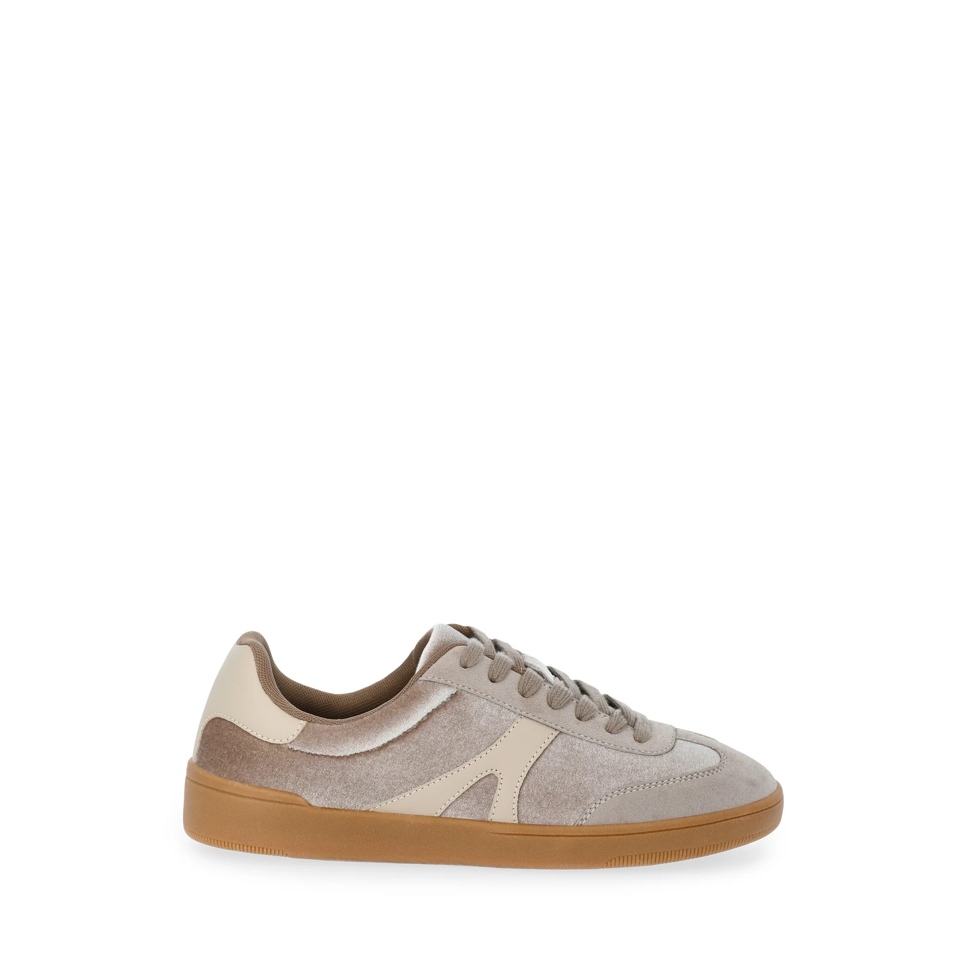 No Boundaries Velvet and Faux Suede Gum Sole Sneakers, Women's | Walmart (US)