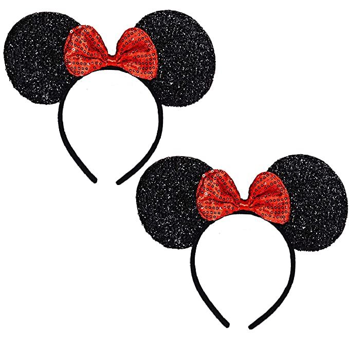 FANYITY 2 Pcs Mouse Ears, Mouse Costume Ears Headband for Children Mom Baby Boys Girls Women Part... | Amazon (US)