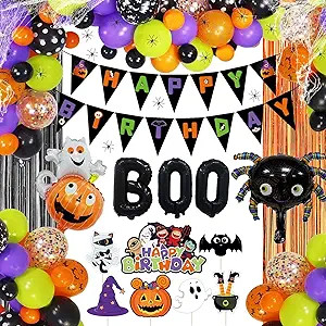 Halloween Birthday Party Decorations Halloween Themed Birthday Party Decorations with Halloween B... | Amazon (US)