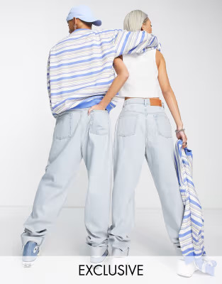 Reclaimed Vintage Inspired '83 unisex relaxed fit jeans in light blue | ASOS (Global)