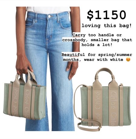 Chloe woody tote 
Spring summer hand top 
Top handle bag 
Affordable designer bag 
Spring break 
Mother’s Day 
Vacation outfit 

#LTKitbag #LTKFind #LTKSeasonal