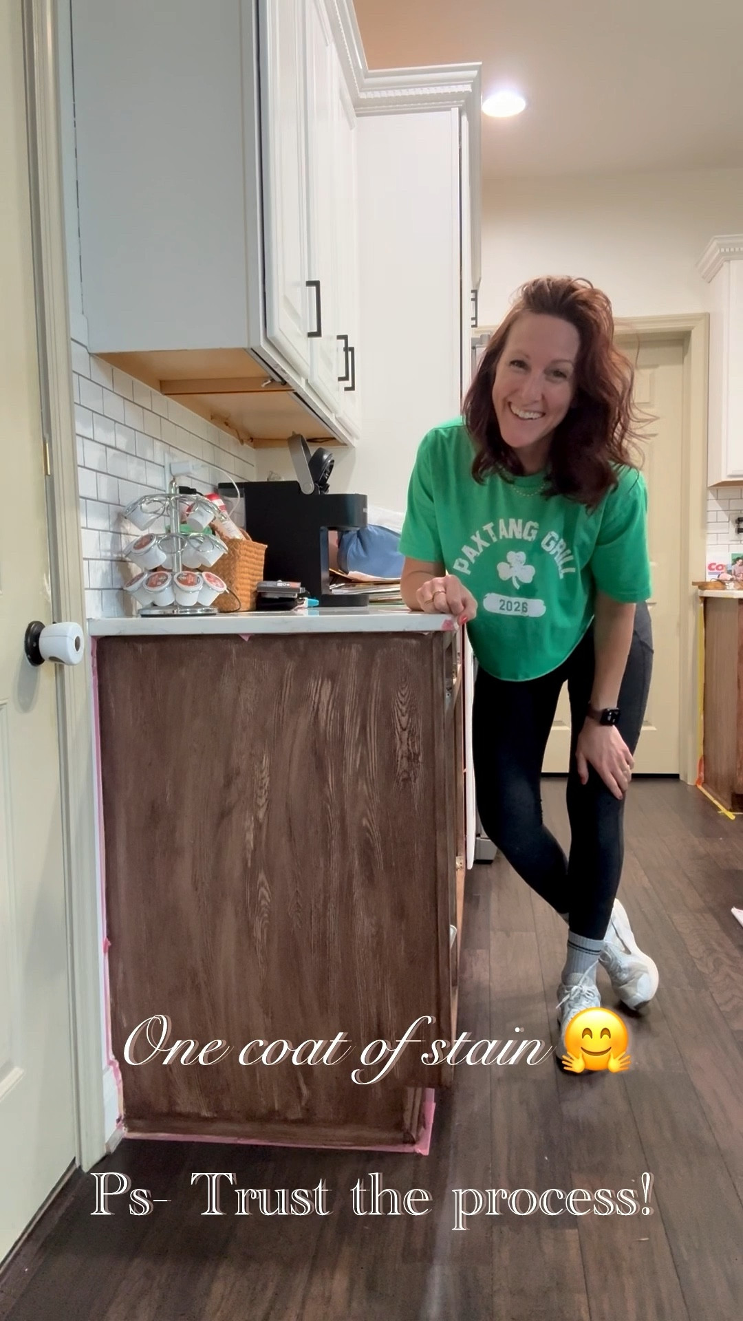 When using Liquid Wood- you need to trust the process. One coat at a time with your stain- and I again use the grained effect tool intermittently while applying my stain. Stick around- we’re just getting started! 

#LTKmomlife #LTKstorytime #LTKHome