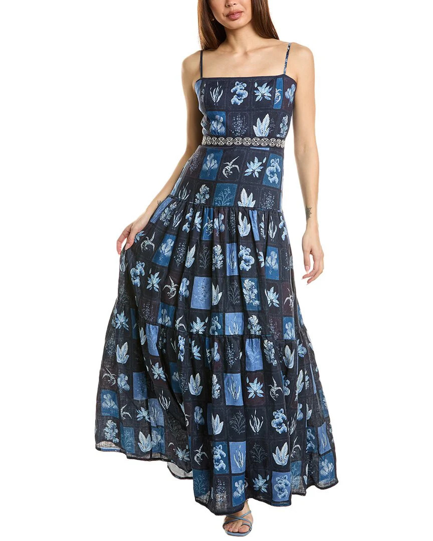 Agua by Agua Bendita Algae Linen Maxi Dress | Shop Simon