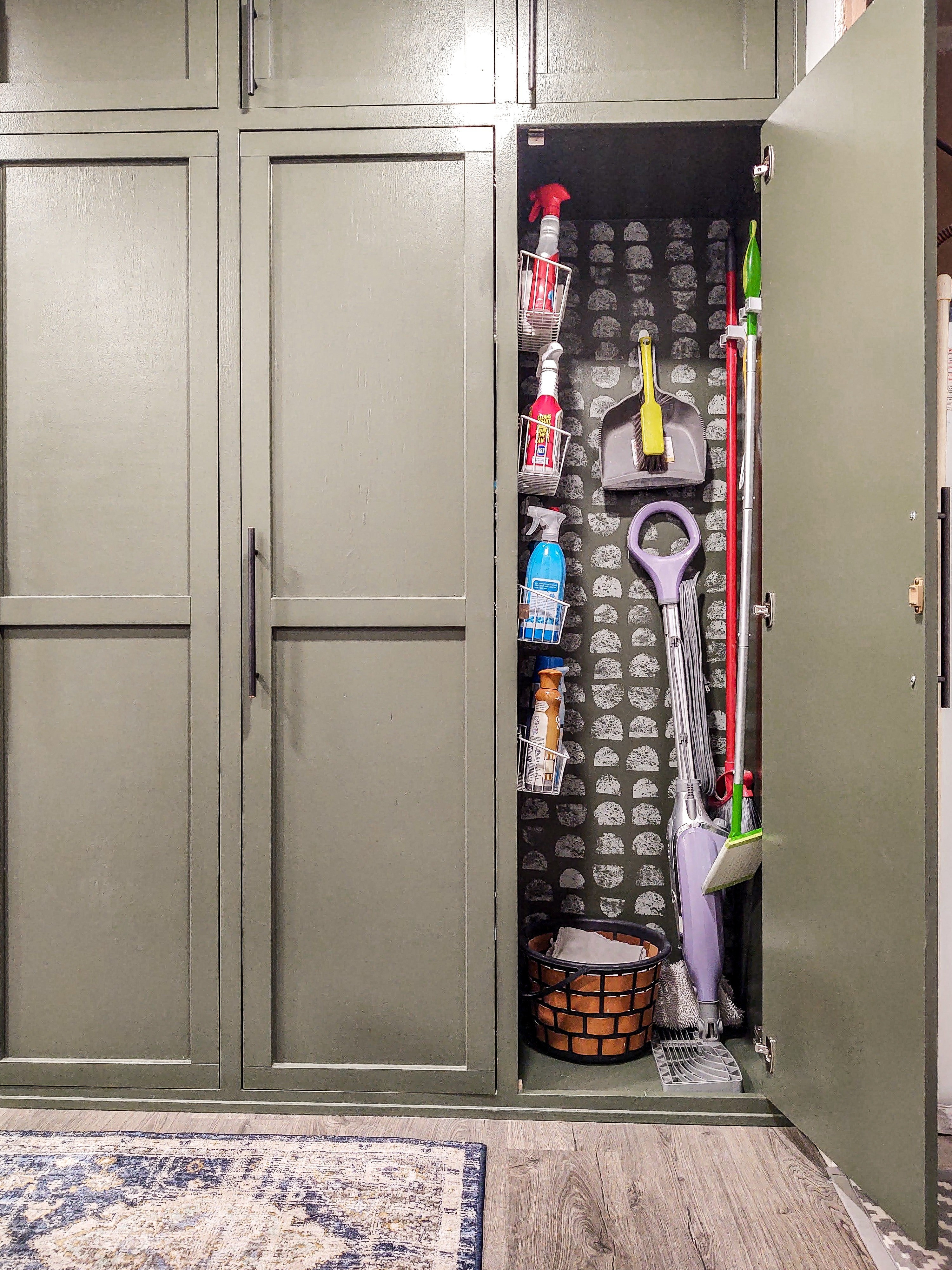 I love our little cleaning supply closet! Command hooks and broom grippers work magic for cleaning supply storage. Stick them anywhere: inside a locker, on walls, doors, or cabinets. Takes five minutes, and boom, you've got an organized cleaning zone. 

 #LTKHome