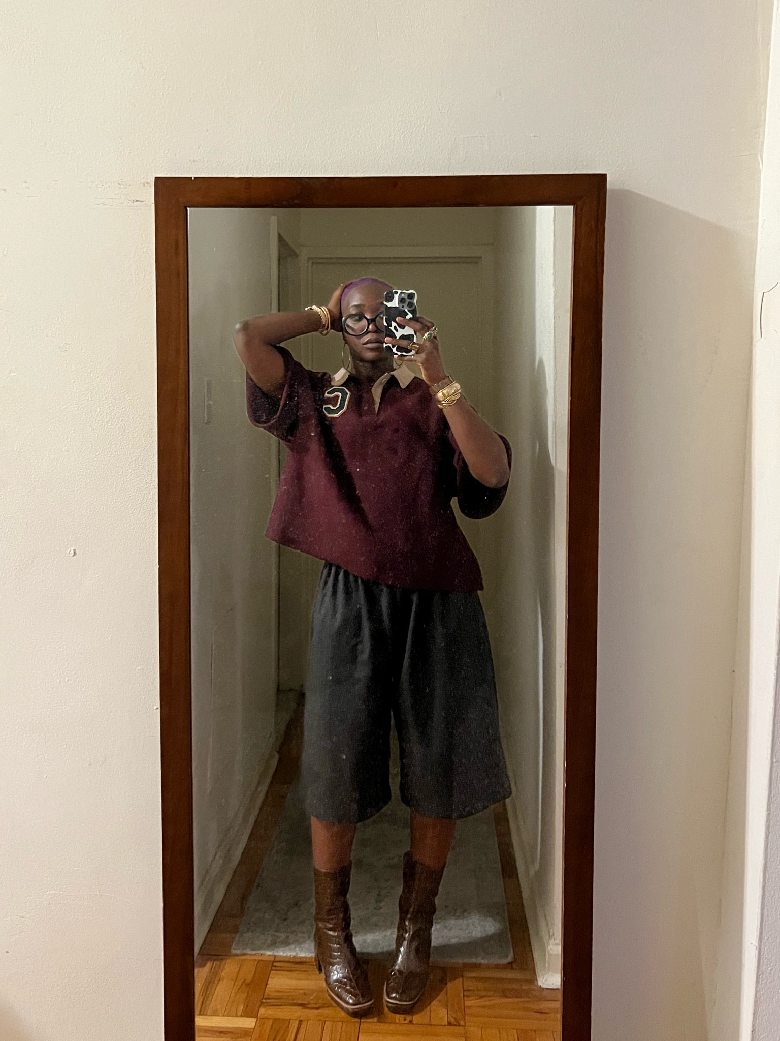 The original shirt is no longer available at urban outfitters but I tagged similar styles  

Boots are thrifted!