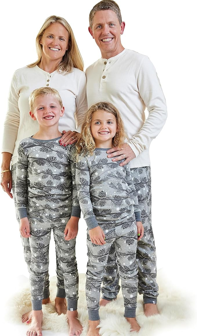 HonestBaby Family Matching Holiday Pajamas 100% Organic Cotton for Men, Women, Kids, Toddlers, Ba... | Amazon (US)