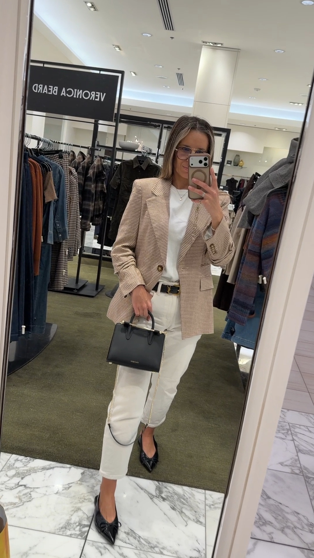 Wearing sz 6 in houndstooth dickey blazer
Black pointy leather flats are true to size 

Just got this iphone 17 pro mac case and love it!



#LTKFindsUnder50 #LTKWorkwear #LTKSeasonal