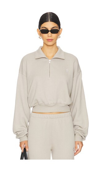 Cropped Half Zip Pullover in Dove | Revolve Clothing (Global)