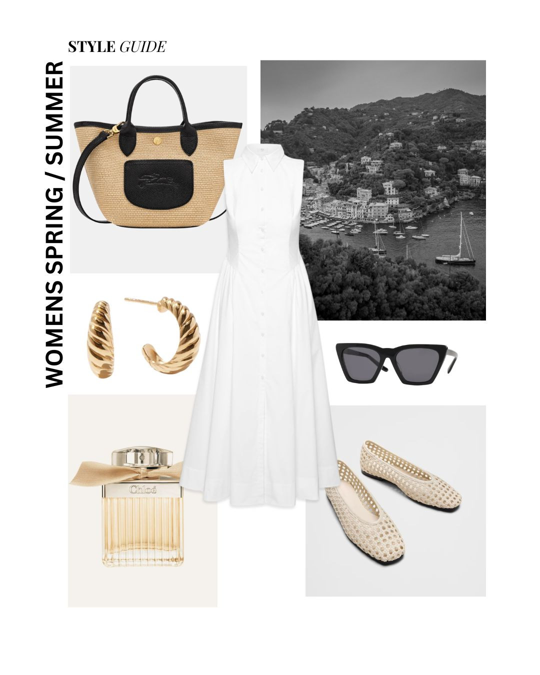 

Women's Spring/Summer Style Guide  The Portofino Edit

#WomensFashion #WomensStyleGuide #SpringSummer2026 #SummerStyle #WomensOOTD #WhiteDress #ShirtDress #CoastalStyle #OldMoneyAesthetic #Longchamp #BalletFlats #ChloeParfum #GoldHoops #CatEyeSunglasses #EuropeanSummer #FeminineFashion #StyleInspo #SummerLook #FashionForWomen #PortofinoVibes 

 #LTKBeauty #LTKTravel