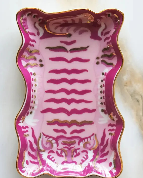 Tibetan Tiger - Porcelain Trinket Dish - Idlewild Co. | Printfresh