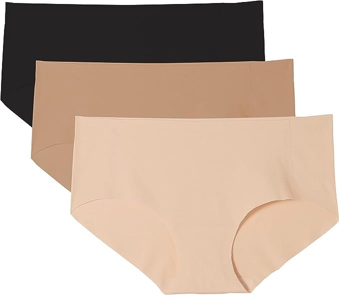 WANDER Womens Seamless Underwear No Show Cool Stretch Hipster Panties low No Panty Line 3 Pack | Amazon (US)