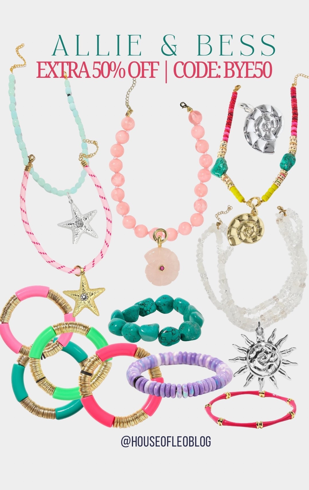 Code BYE50 for an extra 50% off. Beaded necklaces, beaded bracelets.

#LTKSaleAlert