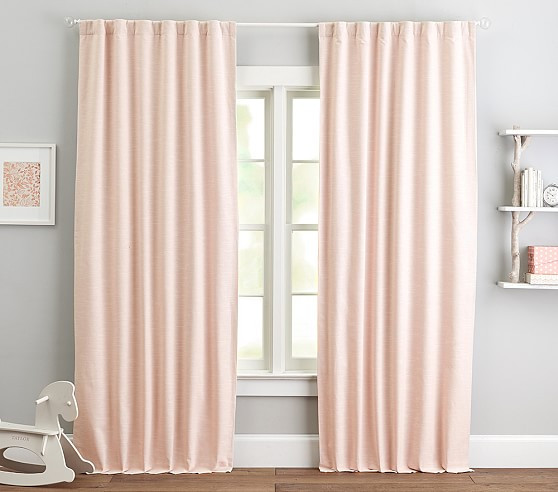 Evelyn Linen Blend Blackout Panel | Pottery Barn Kids