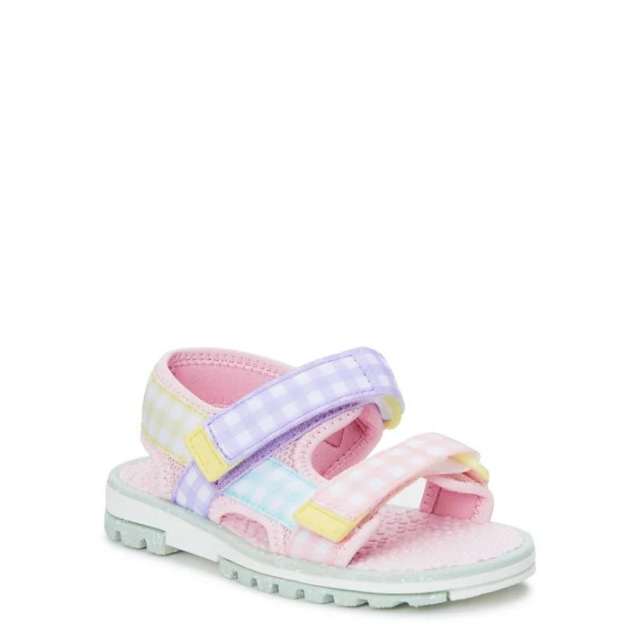 Wonder Nation Toddler Girl Gingham Trail Sandals, Sizes 7-12 | Walmart (US)
