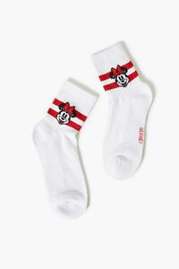 Striped Minnie Mouse Crew Socks | Forever 21 (US)