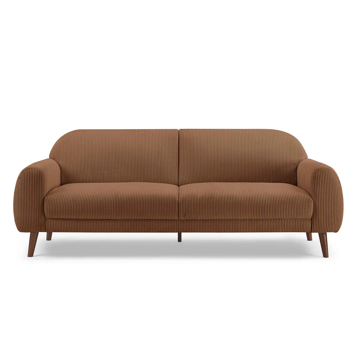 MINIMORE Modern Style 87.4"W Iris 3Seater Round Arm Mid-century Sofa | Wayfair North America