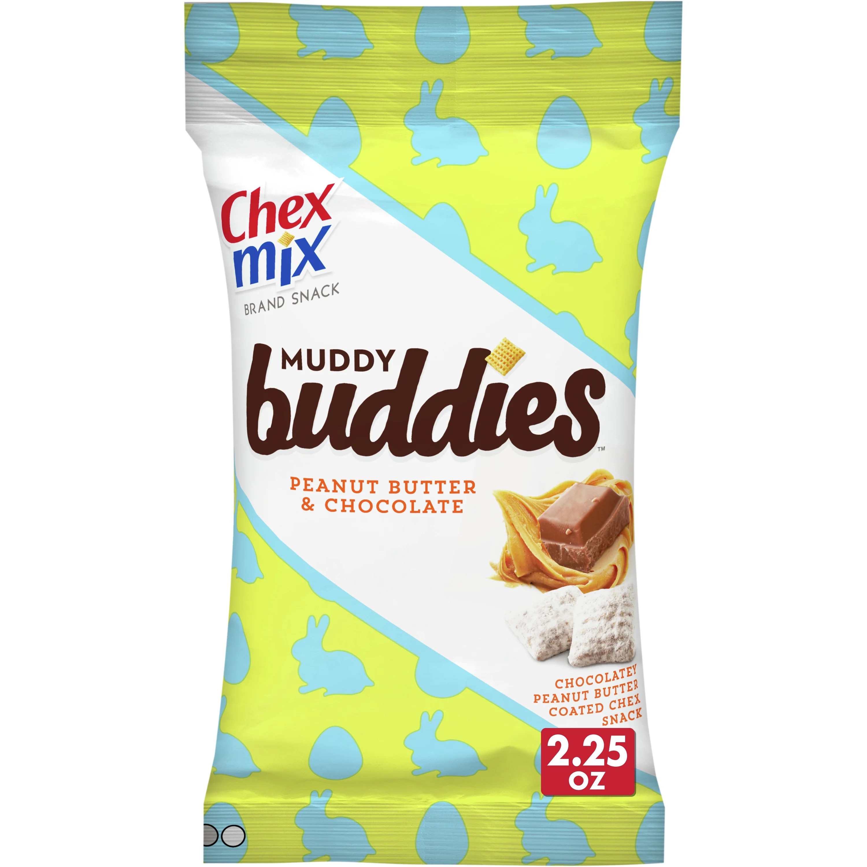 Chex Mix Muddy Buddies, Peanut Butter & Chocolate Coated Chex Snack, 2.25 Oz. | Walmart (US)