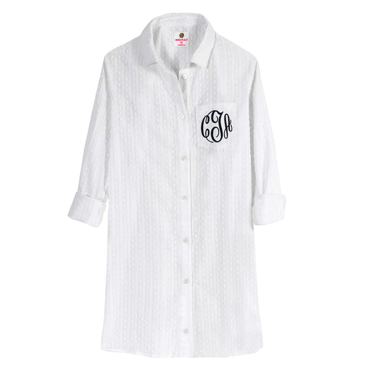 Monogrammed Shirtdress Cover Up | Marleylilly