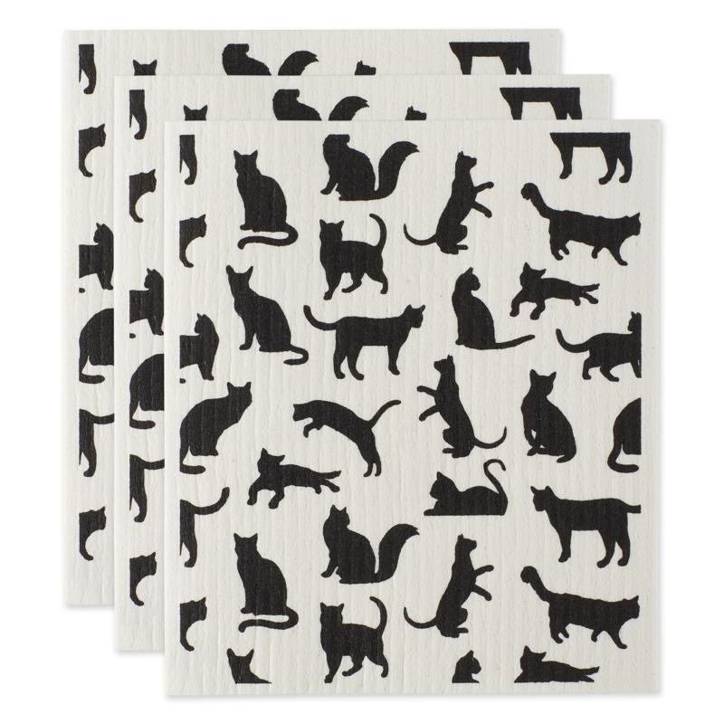 Design Imports Cats Swedish Dishcloths 3-pack - 20054516 | HSN | HSN